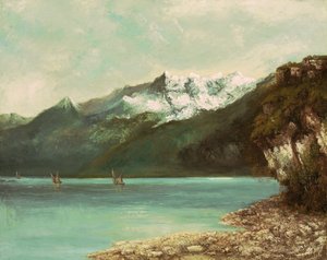 Lago de Ginebra y los Dents du Midi de Gustave Courbet